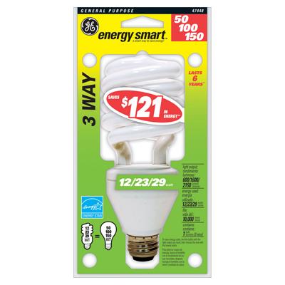 GE FLE32HLX/2/D3/827 PC# 25720 3-WAY SPIRAL T4 CFL 12/23/32 WATT EQUAL TO 50/100/150 INCANDESCENT