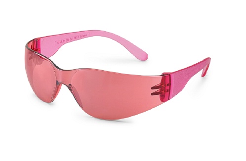 GWAY 36PK11 STARLITE SM, PINK TEMPLES, PINK MIRROR LENS SAFETY GLASSES