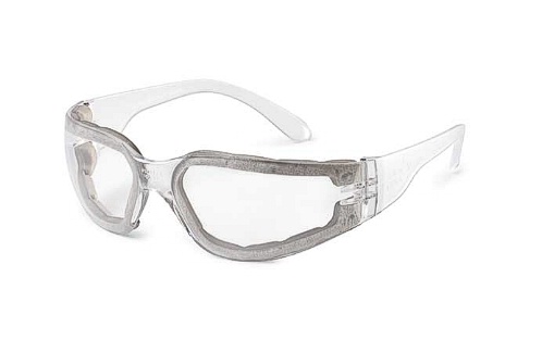 GWAY 46FP79 STARLITE FOAMPRO, CLEAR TEMPLES, CLEAR ANTI-FOG LENS SAFETY GLASSES