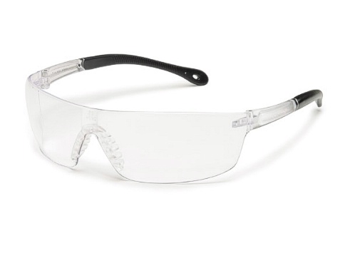 GWAY 4480 STARLITE SQUARED, CLEAR TEMPLES, CLEAR LENS SAFETY GLASSES