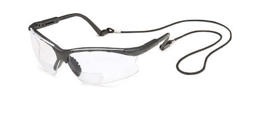 GWAY 16MC20 SCORPION MAG, BLACK FRAME, CLEAR LENS, 2.0 DIOPTER SAFETY GLASSES
