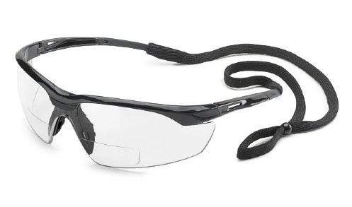 GWAY 28MC15 CONQUEROR MAG BLACK FRAME, CLEAR LENS, 1.5 DIOPTER SAFETY GLASSES