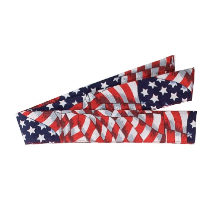 PIP 393-100-PAT COOLING BANDANA, ABSORBENT COOLING CRYSTALS, POLY/COTTON, PATRIOT