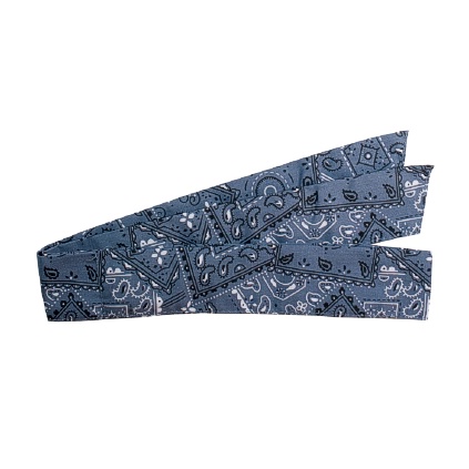 PIP 393-100-CBL COOLING BANDANA, ABSORBENT COOLING CRYSTALS, POLY/COTTON, COWBOY BLUE