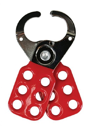 ACCUFORM KDD107 1" STANDARD STYLE STEEL LOCKOUT HASP RED