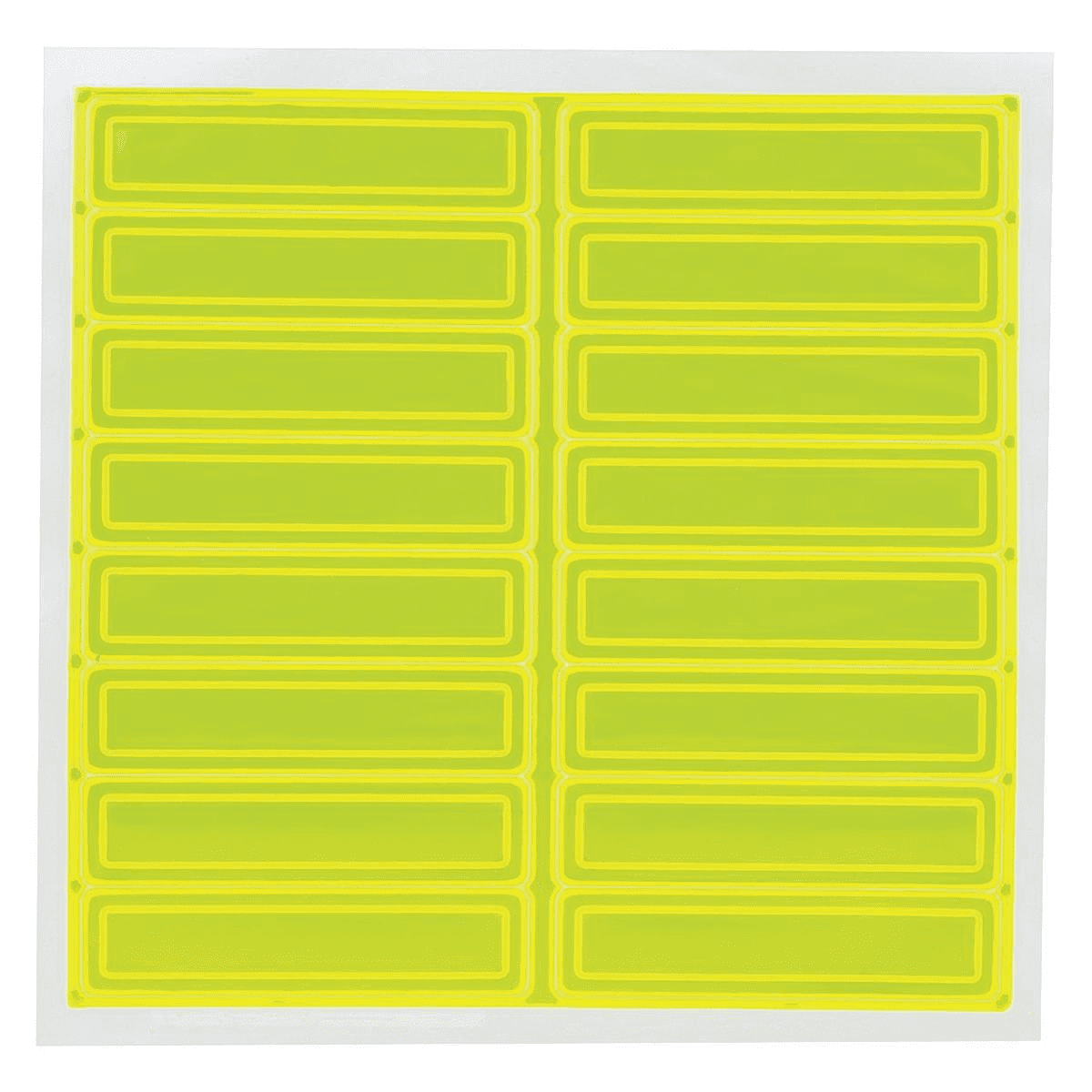 ACCUFORM LHR104GNYL FLUORESCENT LIME GREEN YELLOW STICKER 1" X 4" (16/SHEET)