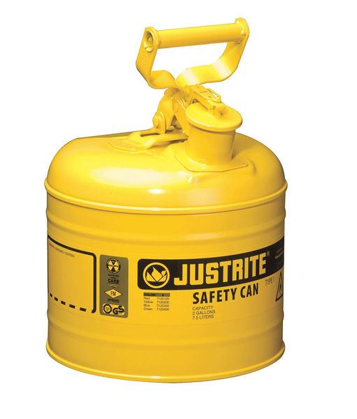 JUSTRITE 7120200 2G/7.5L SAFE CAN YELLOW FOR USE WITH DIESEL