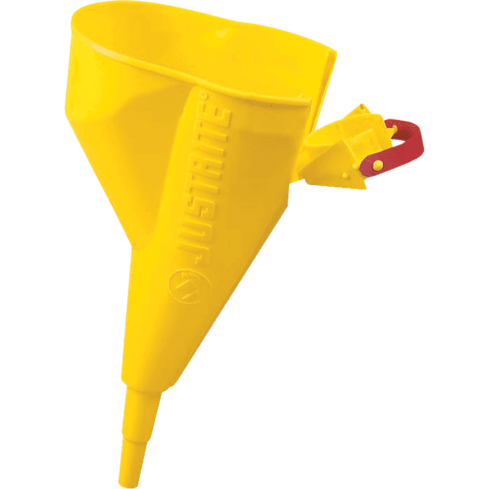 JUSTRITE 11202Y EASY ON FUNNEL FOR TYPE1 SAFETY CAN