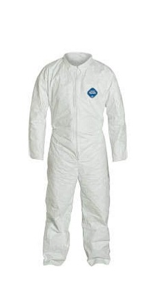 DUPONT TY120S-L DUPONT TYVEK COVERALL ZIP FT- SIZE LARGE TY120SWHLG002500 **HEALTH & SAFETY GUIDELINES PROHIBIT RETURNS OR REFUNDS**