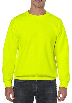 AIA AP18000-S GILDAN HEAVY BLEND CREWNECK SWEATSHIRT SAFETY GREEN SMALL
