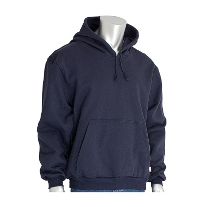 PIP 385-FRPH-NV/3X AR/FR HOODED SWEATSHIRT, 20 CAL, 12 OZ. COTTON FLC, PULLOVER, NAVY