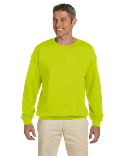 AIA AP18000-M GILDAN HEAVY BLEND CREWNECK SWEATSHIRT SAFETY GREEN MEDIUM