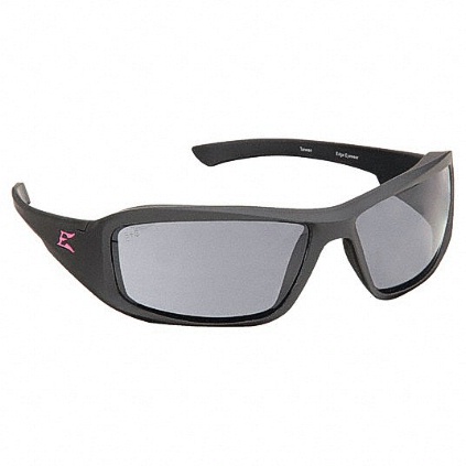 EDGE TSK236 KAZBEK TORQUE MATTE BLACK FRAME WITH RED E LOGO/POLARIZED SMOKE LENSES