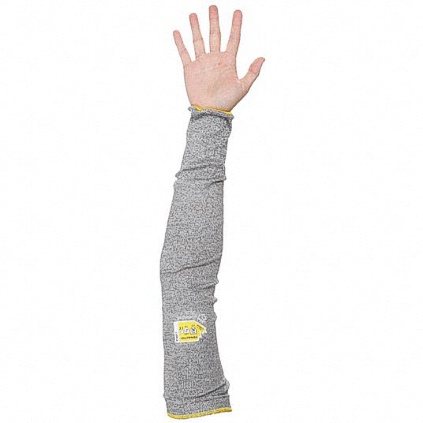 SGLV KTAG1T18/SMALL TENACTIV SLEEVE GRAY TAPERED KNIT, SINGLE LAYER  18IN*** WITHOUT THUMBER HOLE *** SIZE SMALL