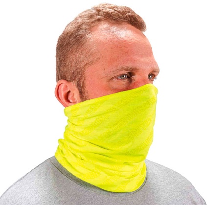 ERGODYNE 42145 L/XL HI-VIS GREEN 6489 CHILL-ITS 2-LAYER COOLING MULTI-BAND ADJUSTABLE NOSE CLIP MEETS CDC AND WHO RECOMMENDATIONS 