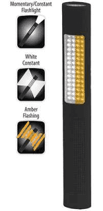 BAYCO NSP-1174 SAFETY LIGHT/FLASHLIGHT COMBO KIT AMBER W/ BATTERIES 