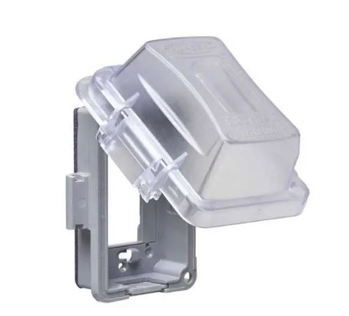 Copertura Presa Elettrica Resistente Alle Intemperie TayMac MM420C, Uso Continuo, Orizzontale/Verticale, 16-in-1, Trasparente