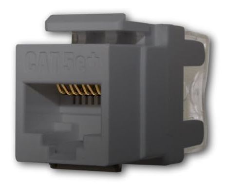 PASS WP3450-GY CAT 5E RJ45 T568 A/B CNCTR GRY (M20)