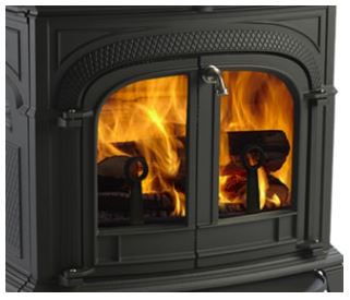 VERMONT-CASTINGS 0002115T INTREPID FLEXBURN WOOD STOVE WITH TRANSITION DOORS - CLASSIC BLACK