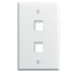 PASS WP3402-WH 1G WALL PLATE 2-PORT WH (M10) KEYSTONE