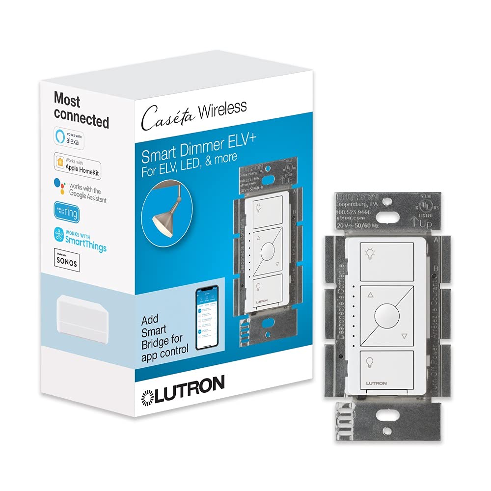 LUTR PD-5NE-WH CASETA WIRELESS ELECTRONIC LOW VOLT DIMMER NEUTRAL REQUIRED