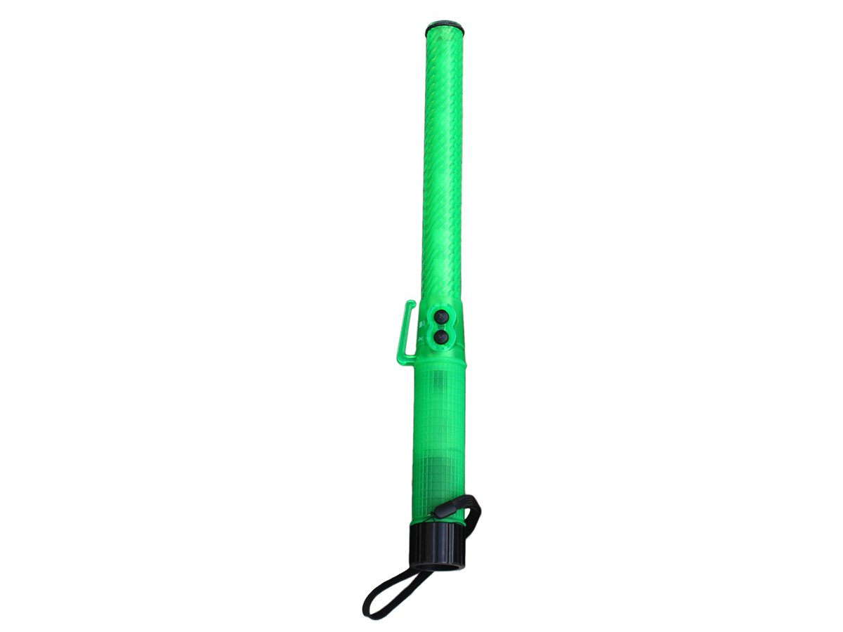 VIZCON SPB-17G-FA GREEN LED BATON 17" 4-WAY SWITCH MAGNETIC BASE REQUIRES 3 AA BATTERIES, NOT INCLUDED