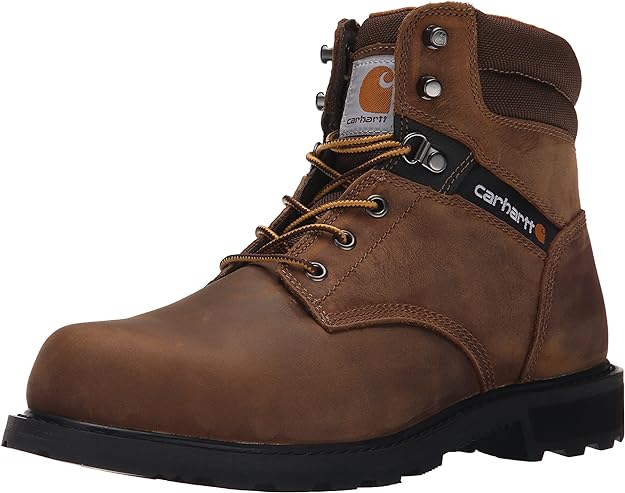 CARH CMW6274-CHBOT-11.5M 6 WORK SAFETY TOE NWP BROWN OIL TANNED LEATHER BON WELT CONSTRUCTION WITH CARHARTT RUBBER OUTSOLE STEEL TOE MENS