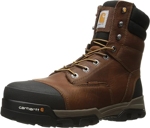 CARH CME8355-PNUTOT-9.5W ENERGY 8" PNUT COMP BROWN OIL TANNED LEATHER CEMENT CONSTRUCTED WITH CARHARTT RUBBER OUTSOLE COMPOSITE TOE MENS