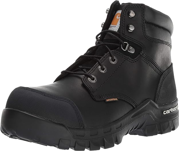 CARH CMR6971-BLKOT-12W RUG FLX 6"CMP TOE CSA BLK BLACK OIL TANNED LEATHER CEMENT CONSTRUCTED WITH CARHARTT RUBBER RUGGED FLEX OUTSOLE COMPOSITE TOE MENS