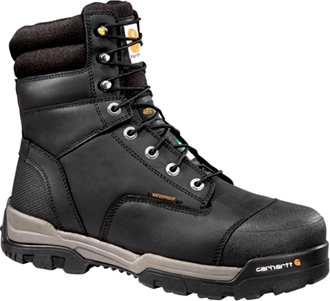 CARH CMR8959-BLKOT-10W 8" GRND FORCE CSA BLK INS BLACK OIL TANNED LEATHER. CEMENT CONSTRUCTED WITH CARHARTT RUBBER GROUND FORCE OUTSOLE. COMPOSITE TOE MENS