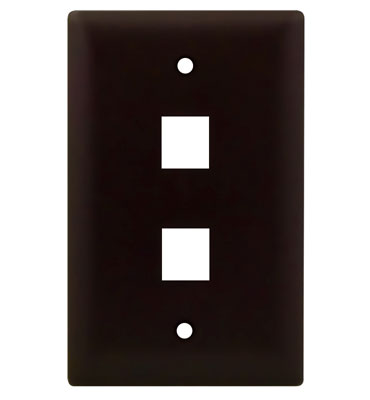PASS WP3402-BR 1G WALL PLATE 2-PORT BR (M10)