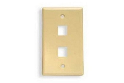 PASS WP3402-IV 1G WALL PLATE 2-PORT IV (M10)