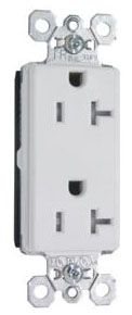 PASS PTTR26362-HGGRY PlugTail 20A 125V Hospital-Grade Tamper-Resistant Decorator Duplex Receptacle, Gray *IMAGE DISPLAYED IS WHITE*