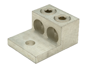 PENN L2A250 ALUMINUM DUAL RATED LUG FOR TWO CONDUCTORS - ONE HOLE TONGUE- 6 STR. TO 250 KCMIL