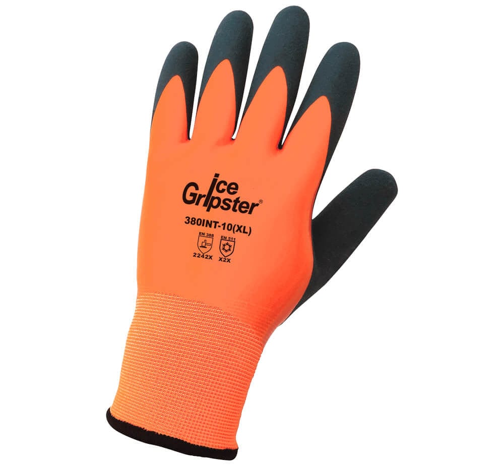GLOGLOVE 380INT-11 HIGH -VISIBILITY DOUBLE-DIPPED LOW TEMPERATURE GLOVES 2XLARGE
