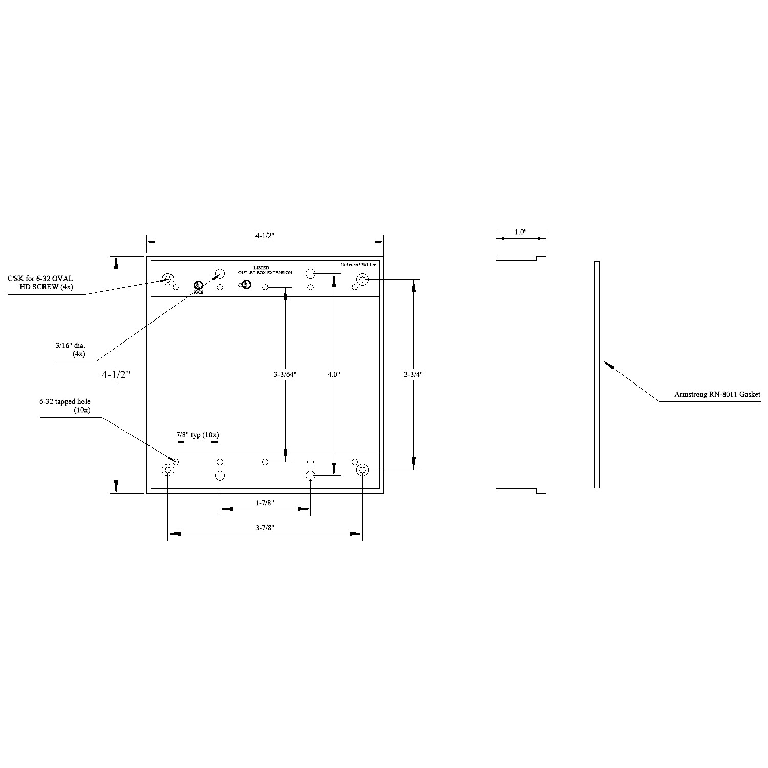 MULB 30273 2G WP BOX EXTENSION