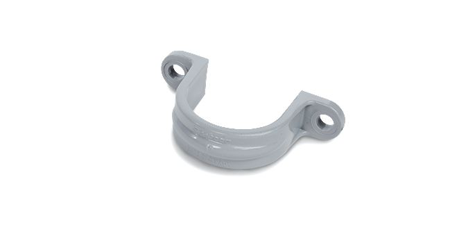 PVC TWO-HOLE PIPE STRAP 4" (5133353) (178110)