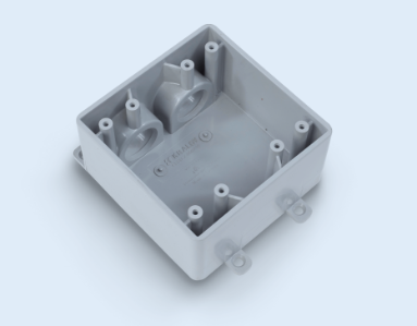 PVC FSS BOX 2 GANG 1/2" UL 278087