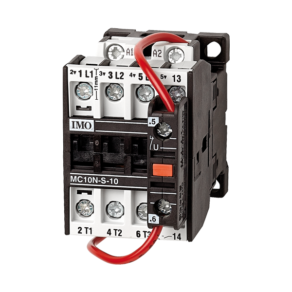 IMO MC14N-S-1024DC CONTACTOR 3 POLE OPEN 5.5KW 14A AC3 1 NORMALLY OPEN AUXILIARY 24V DC COIL OVERLOAD = MCOR-1-...