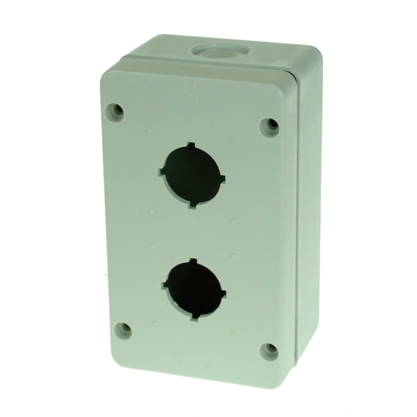 IMO BG2 PUSHBUTTON ENCLOSURE 2 HOLE GREY
