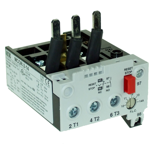 IMO MCOR-2-20 THERMAL OVERLOAD RELAY 14-20A/YD 24-35A MC24 TO MC40 MAN/AUTO RESET 1 NO AND 1 NC CONTACT