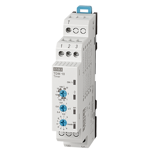 IMO TDM10 TIMER MULTIFUNCTION SINGLE POLE CO 10A 0.1S-10D 24-350VDC 24-265VAC SUPPLY 10 FUNCTION DINRAIL MOUNT