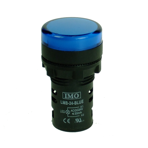 IMO LMB-24-BLUE LED PILOT LIGHT 24V AC/DC BLUE IP65