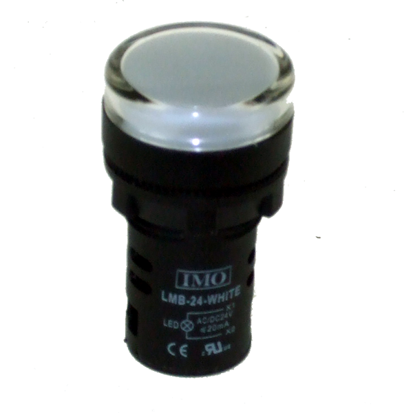 IMO LMB-24-WHITE LED PILOT LIGHT 24V AC/DC WHITE IP65