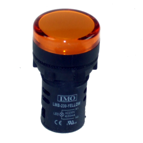 IMO LMB-24-YELLOW LED PILOT LIGHT 24V AC/DC YELLOW IP65