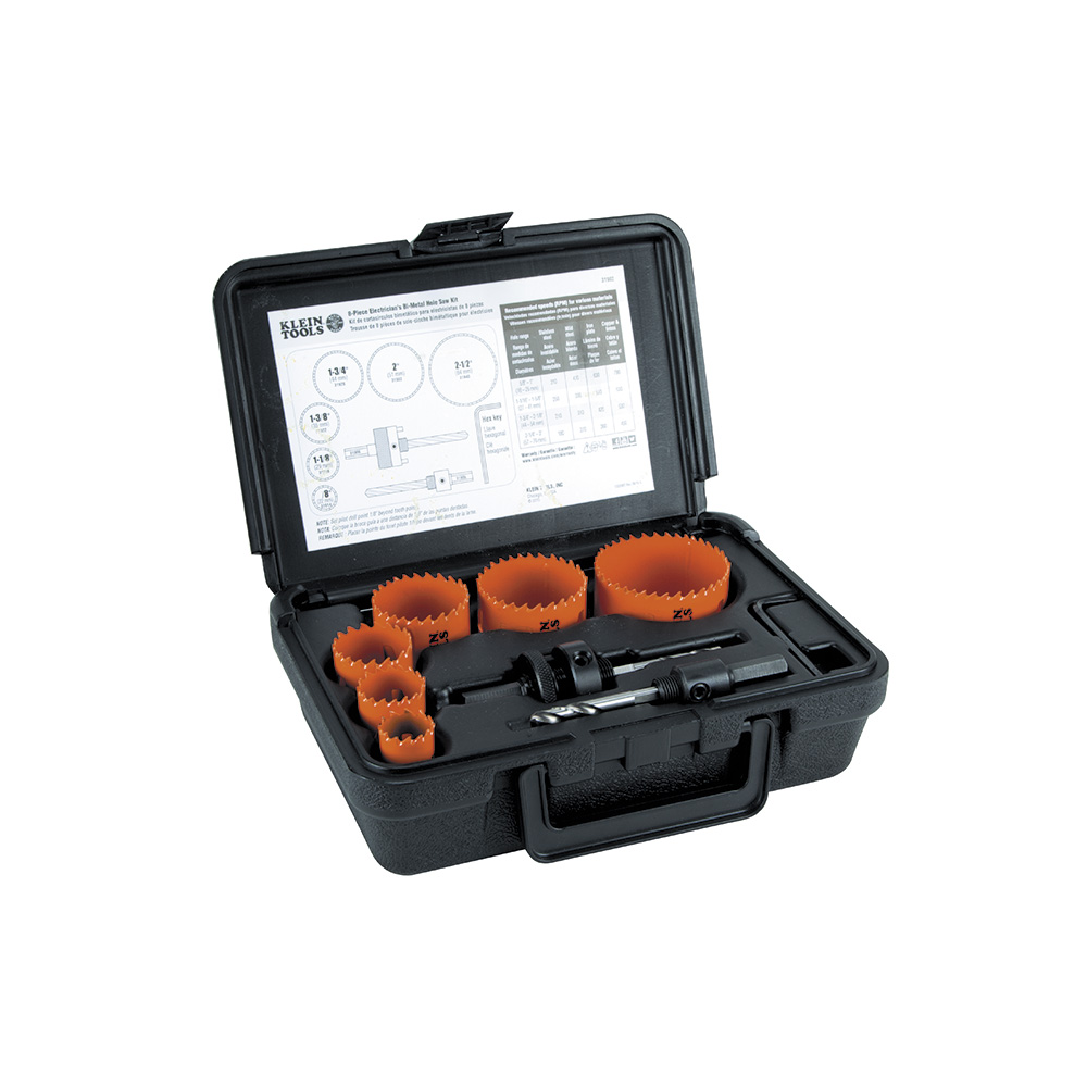 KLEI 31902 BI-METAL HOLE SAW KIT, 8-PIECE