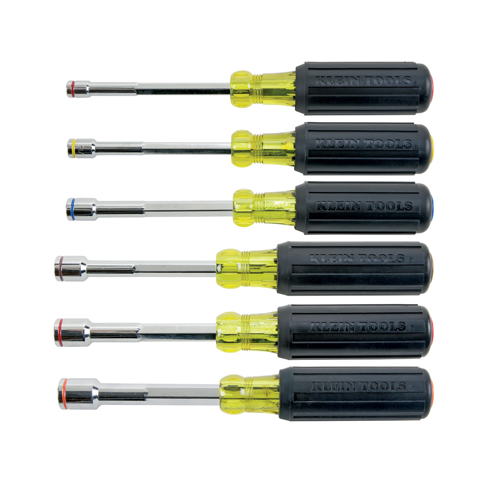 KLEI 635-6 NUT DRIVER SET, MAGNETIC NUT DRIVERS, HEAVY DUTY, 6-PIECE