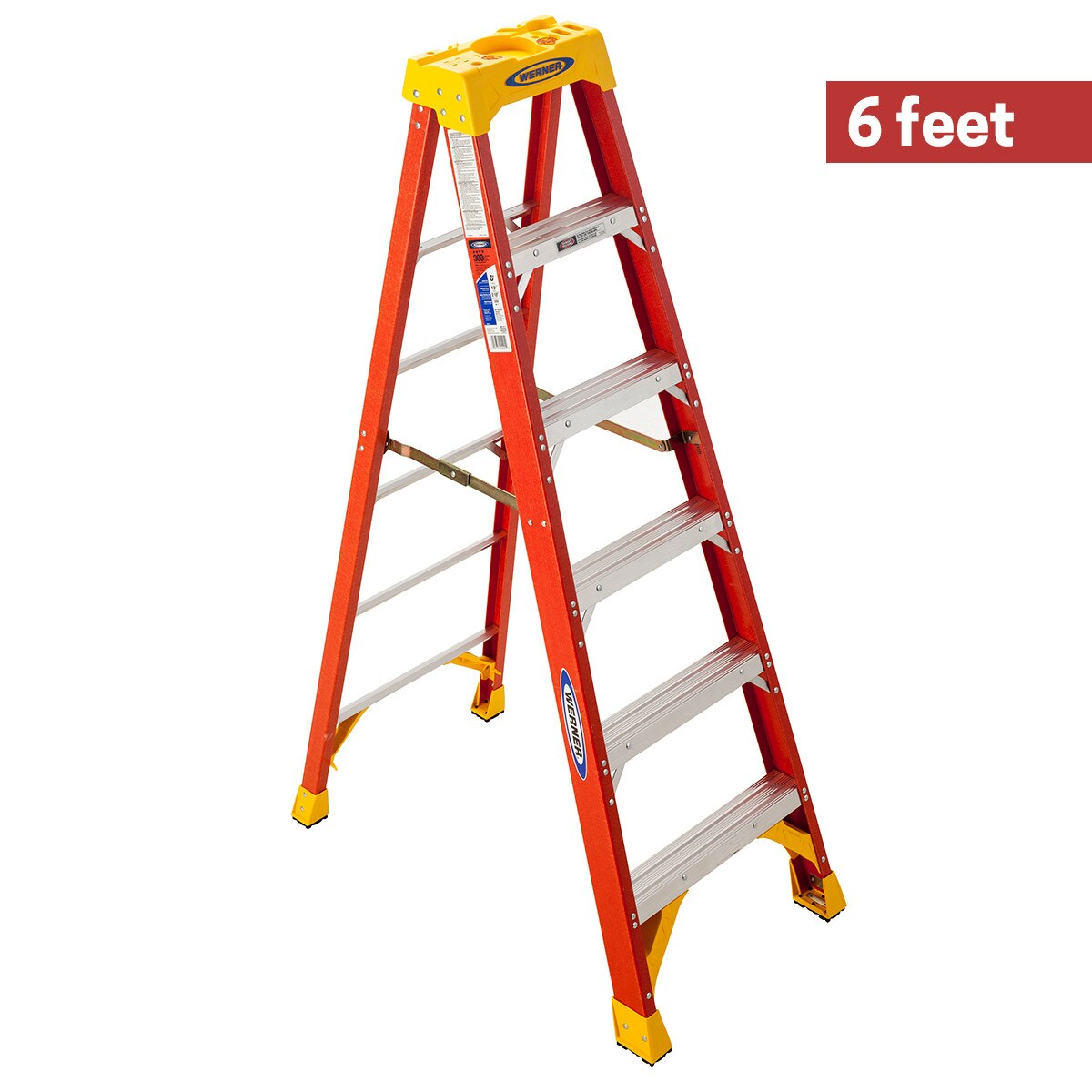 LADDER 6206 6' FIBERGLASS HEAVY DUTY STEPLADDER TYPE 1A