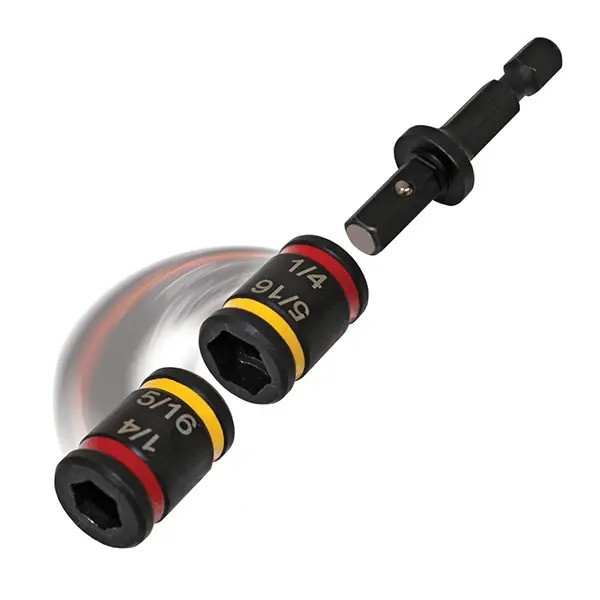 RACK 70464RY MALCO C-RHEX DBLE-END MAGNETIC 4" HEX DRIVER 1/4" & 5/16" -RD/YW