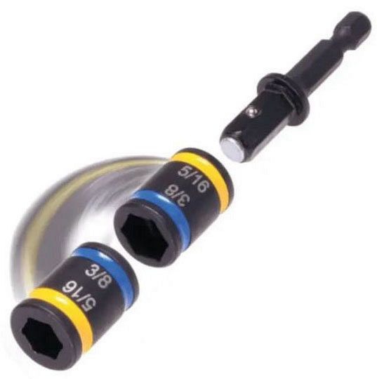 RACK 70484YB MALCO C-RHEX DBLE-END MAGNETIC 4" HEX DRIVER 5/16" & 3/8" -YW/BL